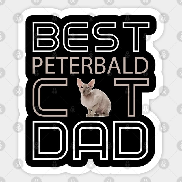 Best Peterbald Cat Dad Sticker by AmazighmanDesigns